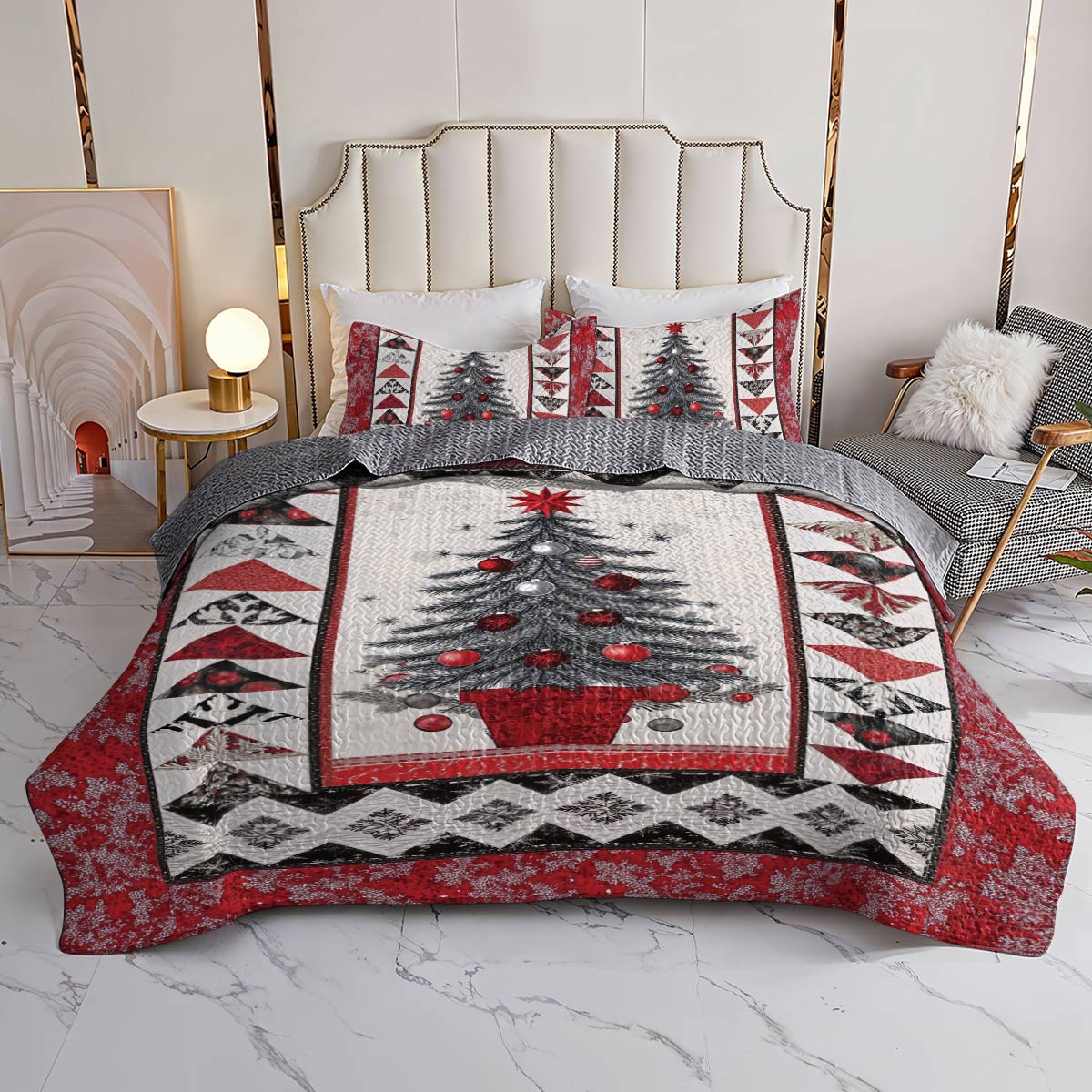Shineful All Season Quilt 3-Piece Set Holiday Joy
