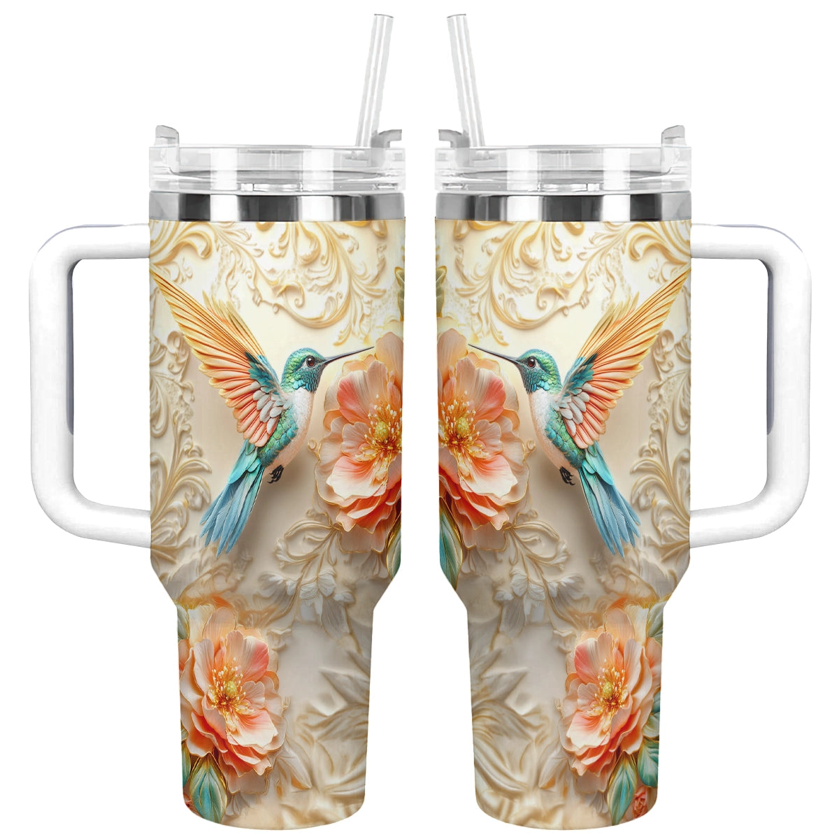 Shineful Tumbler Golden Bloom Hummingbird