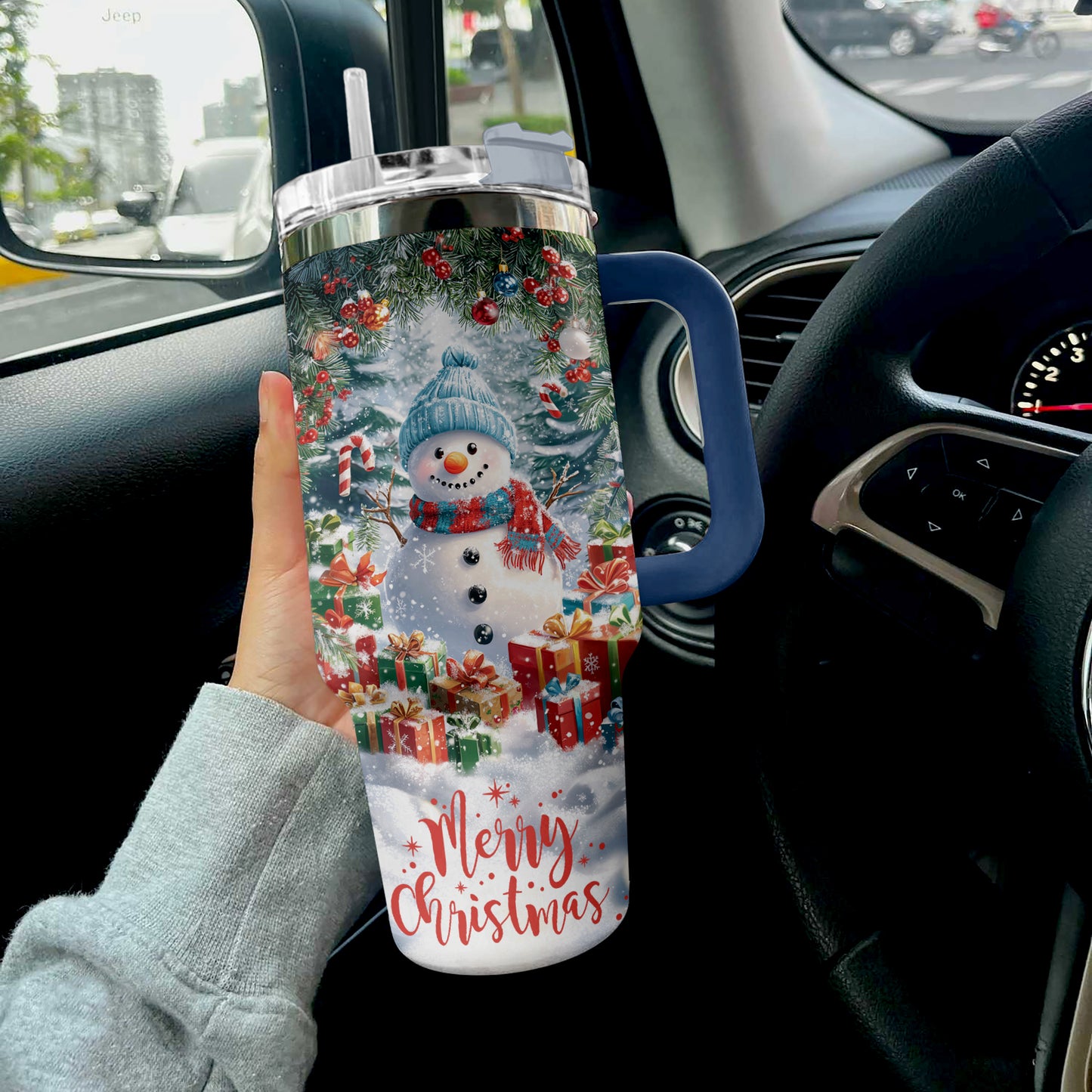 Shineful Tumbler Merry Christmas Snowman Insulated
