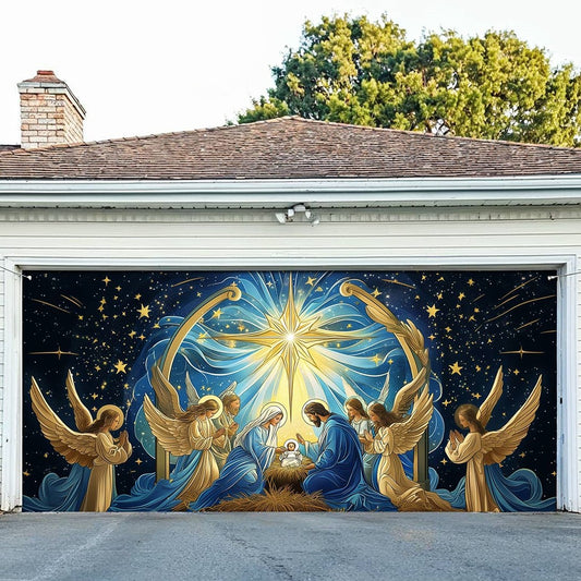 Shineful Garage Door Banner Decoration Sacred Moment
