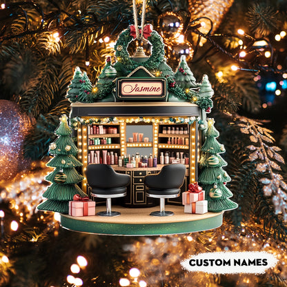 Shineful 2D Acrylic Ornament Personalized  Holiday Beauty Haven