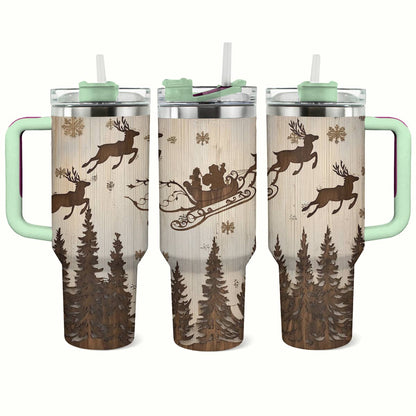 Shineful Glossy Tumbler Winter Sleigh Ride