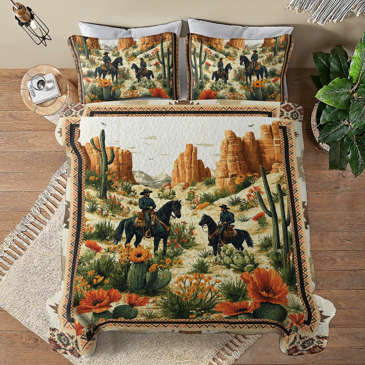 Shineful All Season Quilt 3-Piece Set - Charming Western Cowboy