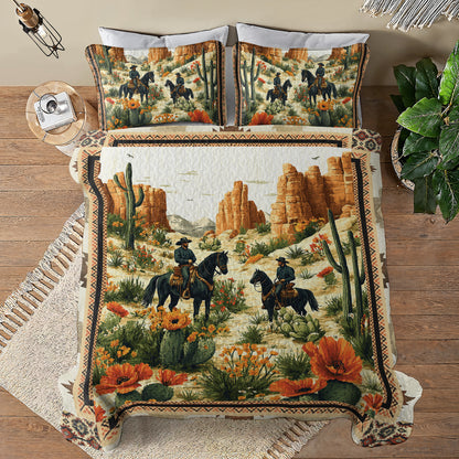 Shineful All Season Quilt 3-Piece Set - Charming Western Cowboy