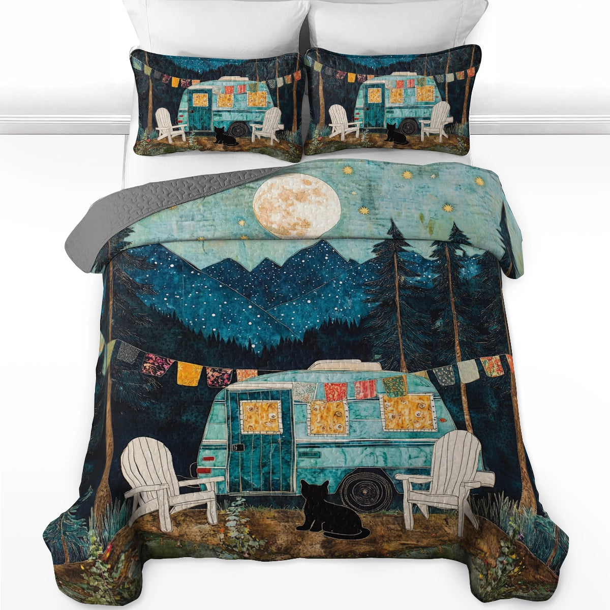Shineful All Season Quilt 3-Piece Set - Starry Night Camper