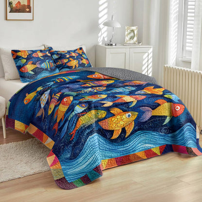 Shineful All Season Quilt 3-Piece Set Ocean Whimsy