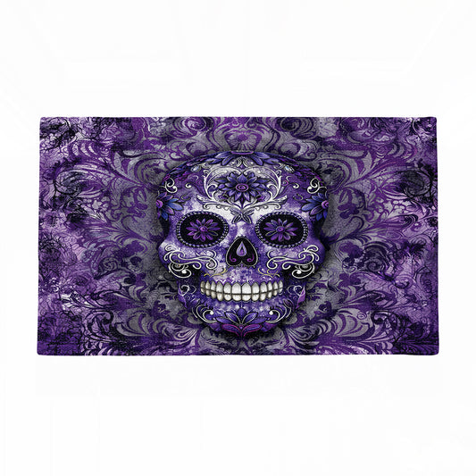 Shineful Gorgeous Mandala Skull Ultra-Thin Non Skid Floor Mat, Kitchen Rugs