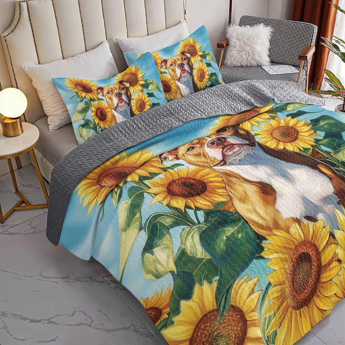 Shineful All Season Quilt 3-Piece Set Sunny Pup
