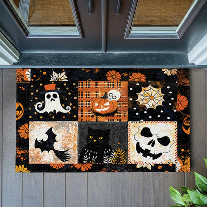 Shineful Spooky Patchwork Ultra-Thin Non Skid Floor Mat, Kitchen Rugs