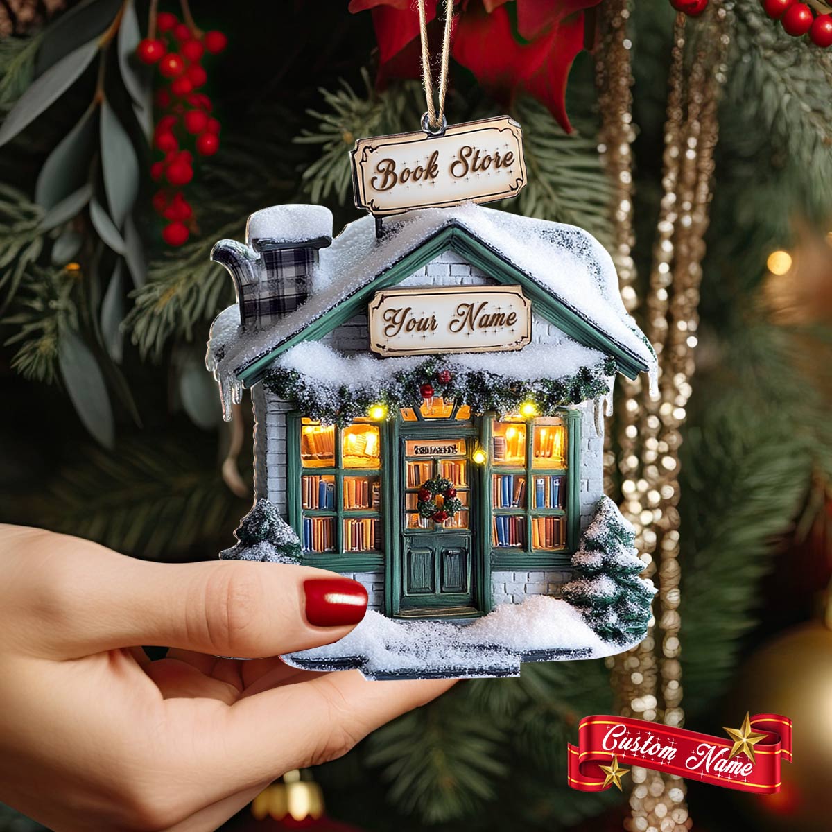 Shineful 2D Acrylic Ornament Winter’s Tale Bookshop