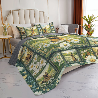 Shineful All Season Quilt 3-Piece Set Shepherd Daisy Dream