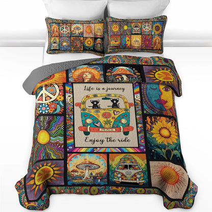 Shineful All Season Quilt 3-Piece Set - Hippie Dream Journey