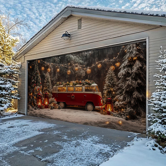 Shineful Garage Door Banner Decoration - Holiday Camper Wonderland