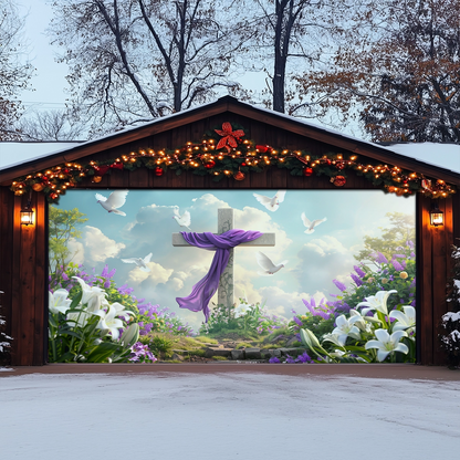 Shineful Garage Door Banner Decoration Where Death Lost