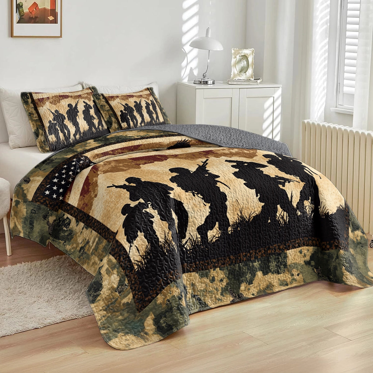 Shineful All Season Quilt 3-Piece Set Defenders of Freedom