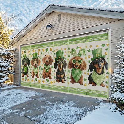 Shineful Garage Door Banner Decoration Lucky Dachshund