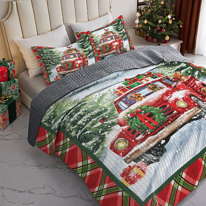 Shineful All Season Quilt 3-Piece Set Dashing Dachshund