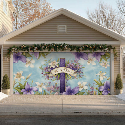 Shineful Garage Door Banner Decoration Catholic Easter Lily