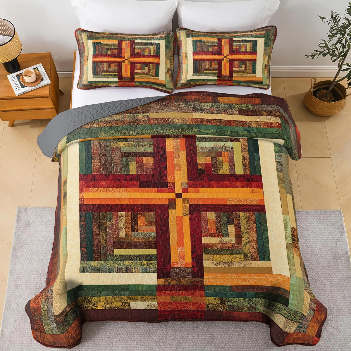 Shineful All Season Quilt 3-Piece Set - Rustic God Patchworks