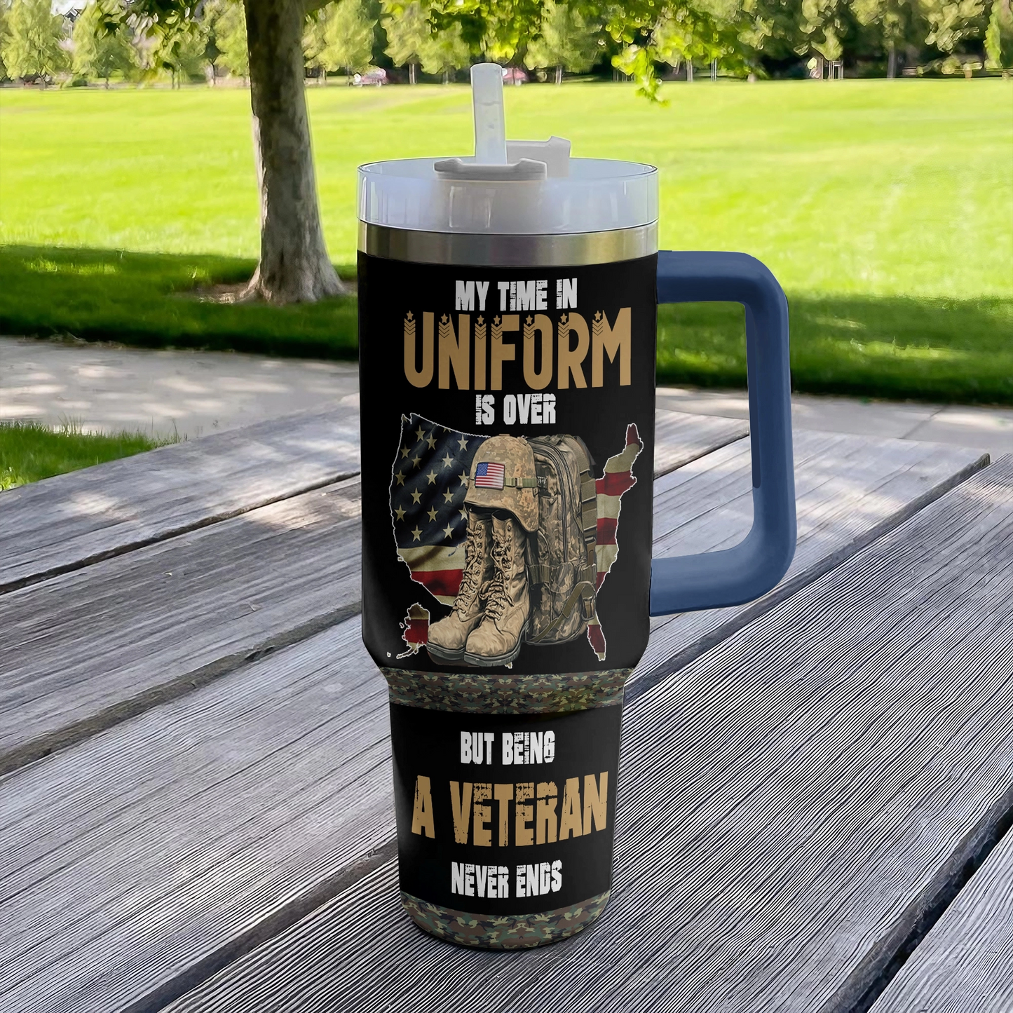 Shineful Tumbler Proud Veteran