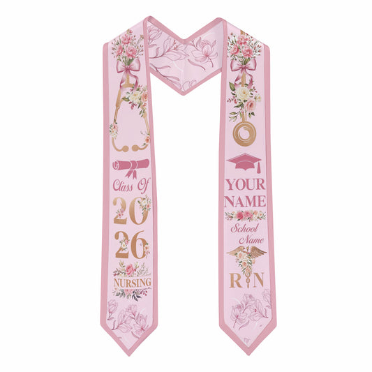 Shineful Graduation Sash Personalized Nursing Elegance