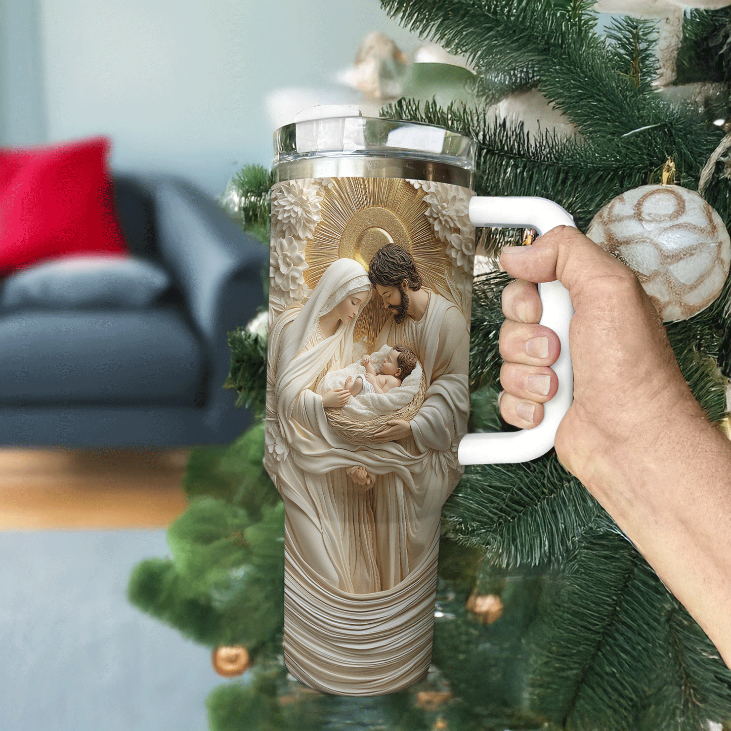 Shineful Glossy Tumbler Holy Family