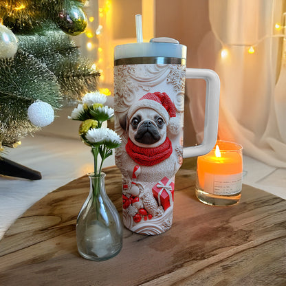 Shineful Glossy Tumbler Christmas Puggy