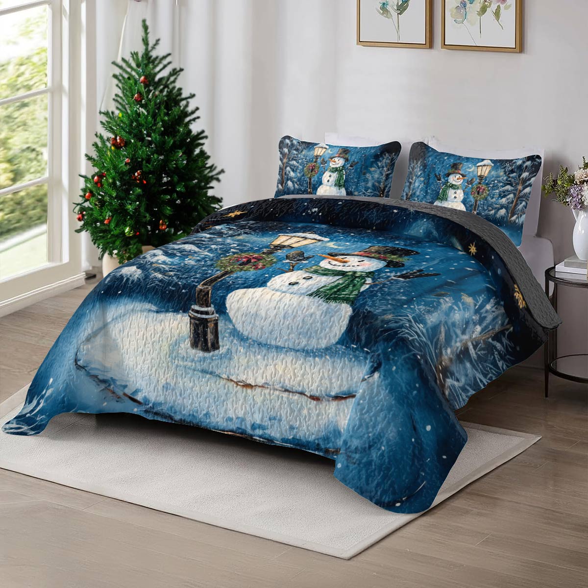 Shineful All Season Quilt 3-Piece Frosty Night