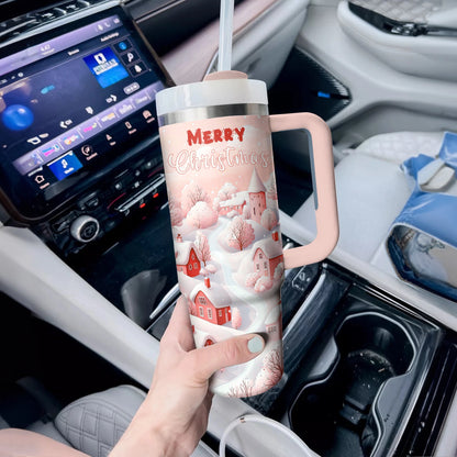 Shineful Tumbler Merry Christmas Village