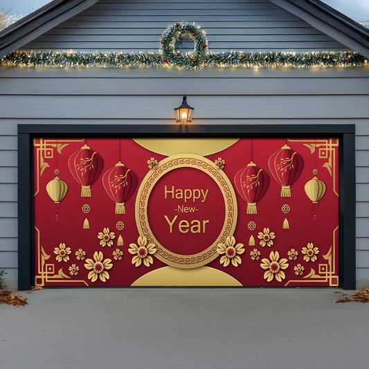 Shineful Garage Door Banner Decoration Elegant Lunar New Year