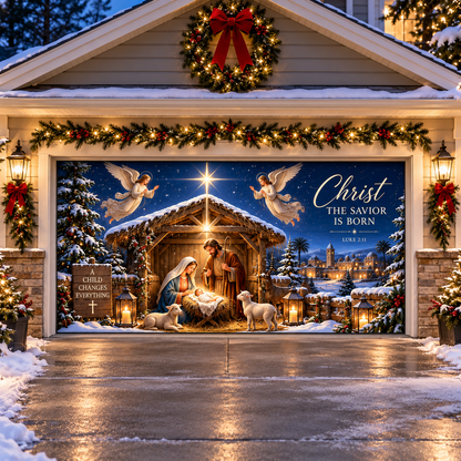 Shineful Bethlehem Star Garage Door Banner Decoration