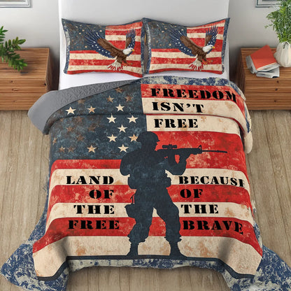 Shineful All Season Quilt 3-Piece Set Freedom's Guardian