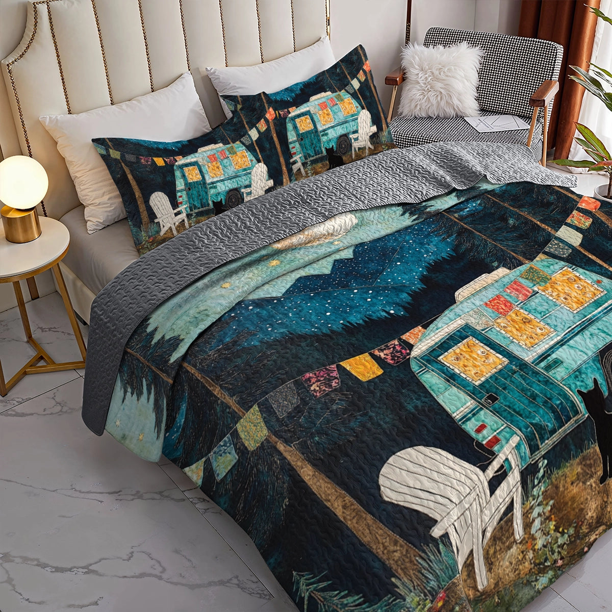 Shineful All Season Quilt 3-Piece Set - Starry Night Camper