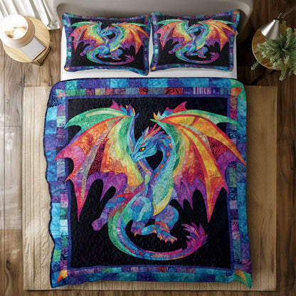 Shineful All Season Quilt 3-Piece Set - Celestial Dragon Dream