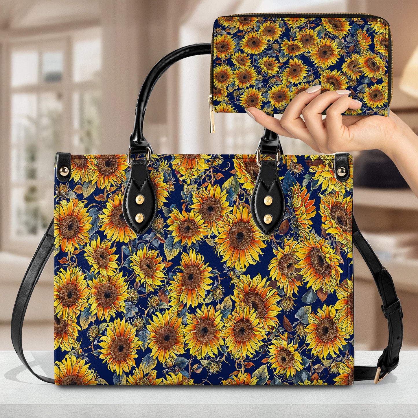 Shineful Leather Bag Sunflower Gorgeous Flower