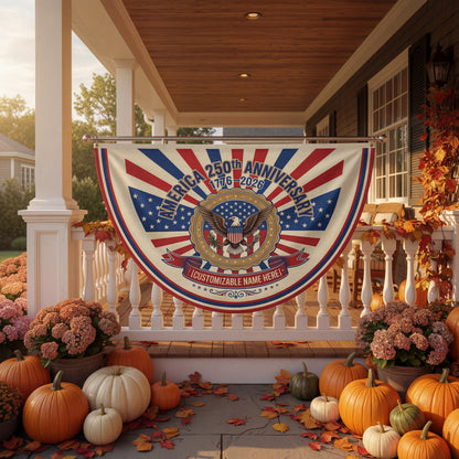 Shineful Decorative Fan Flag Personalized Patriotic Crest