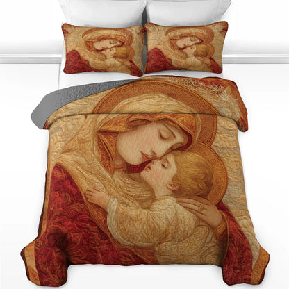 Shineful Quilt 3-Piece Set Sacred Kiss of the Mother