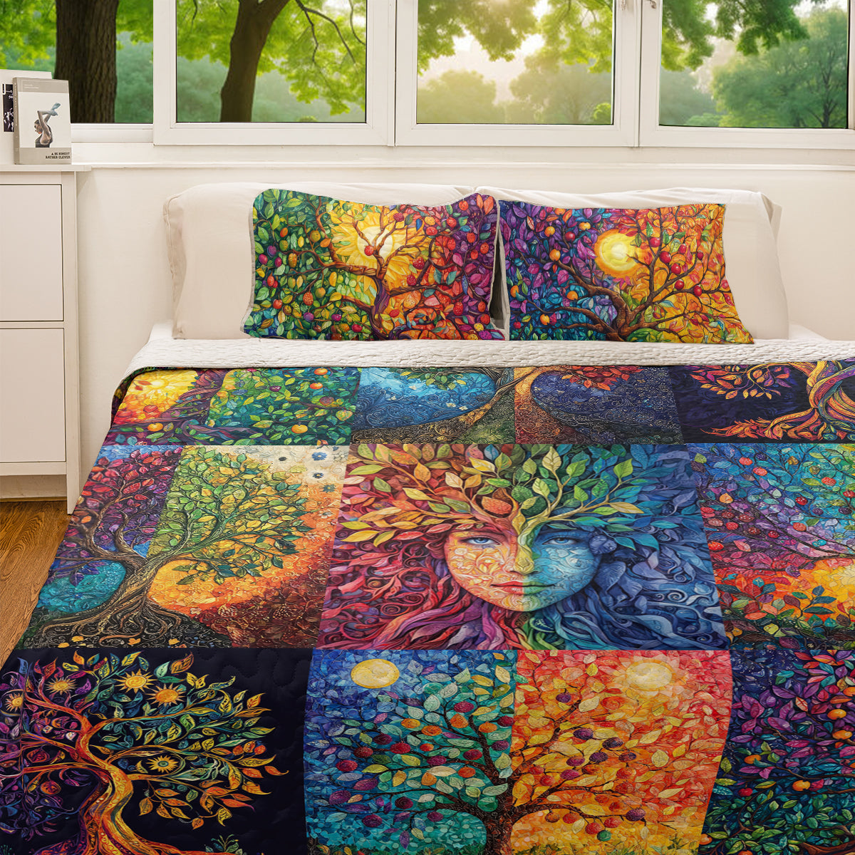 Shineful All Season Quilt 3-Piece Set Life Tree Harmony