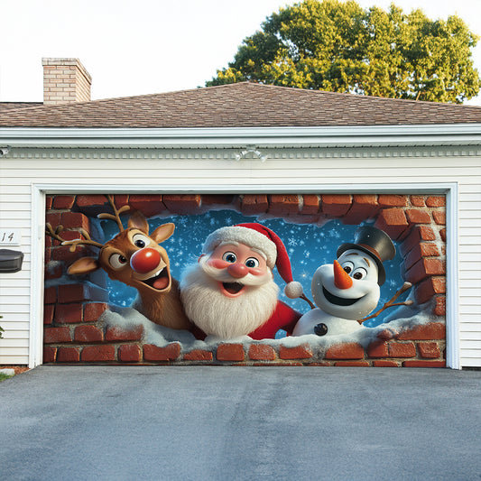 Shineful Garage Door Banner Decoration Christmas Surprise