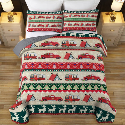Shineful All Season Quilt 3-Piece Set Camping Christmas