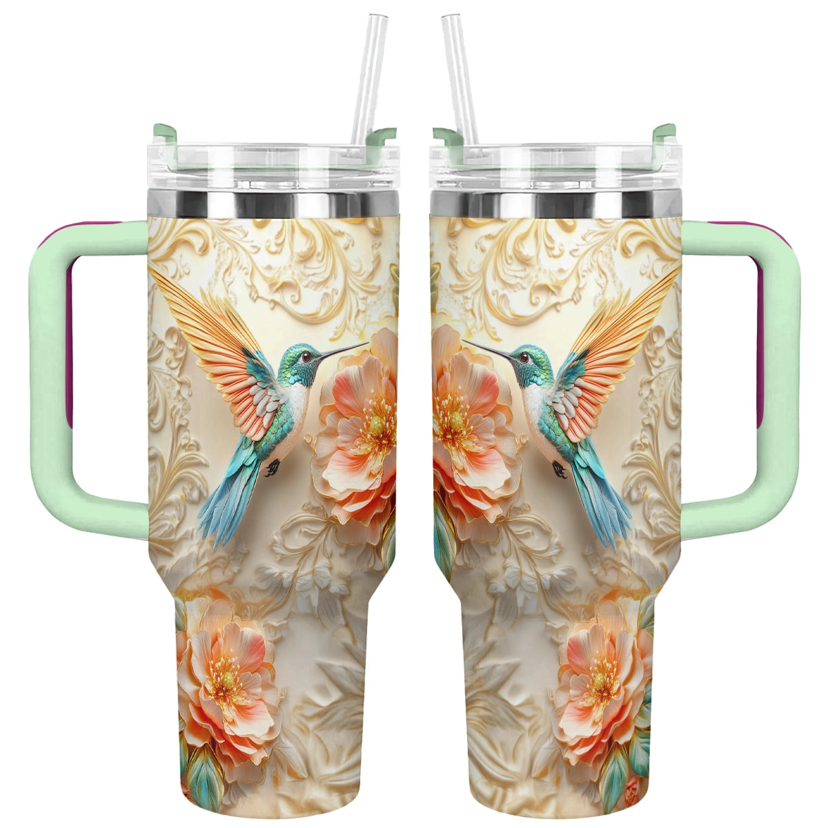 Shineful Tumbler Golden Bloom Hummingbird