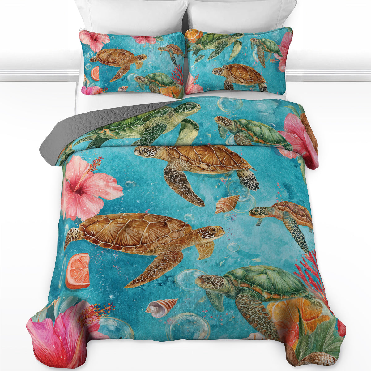 Shineful All Season Quilt 3-Piece Set Ocean Drift