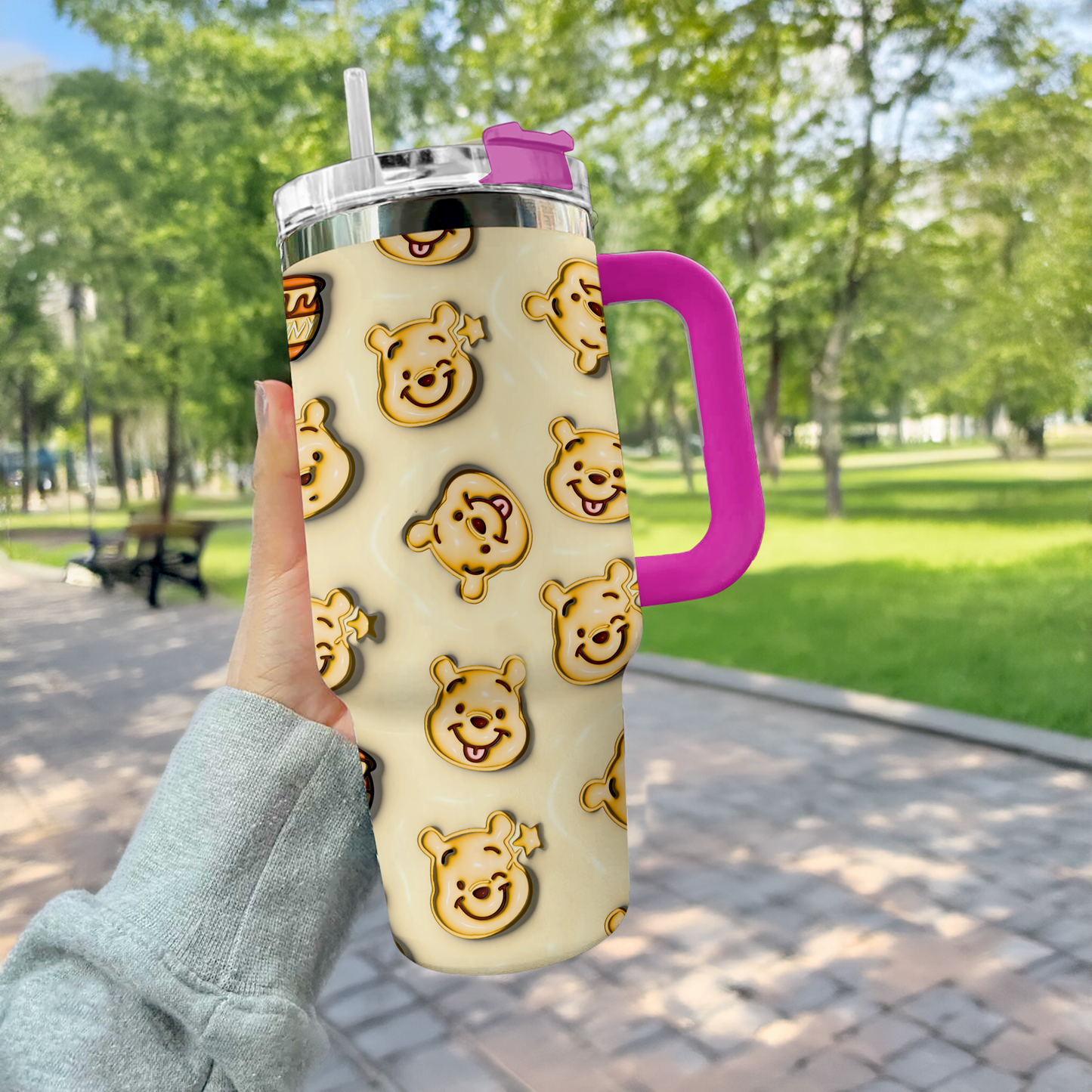 Shineful Glossy Tumbler Pooh Puffy