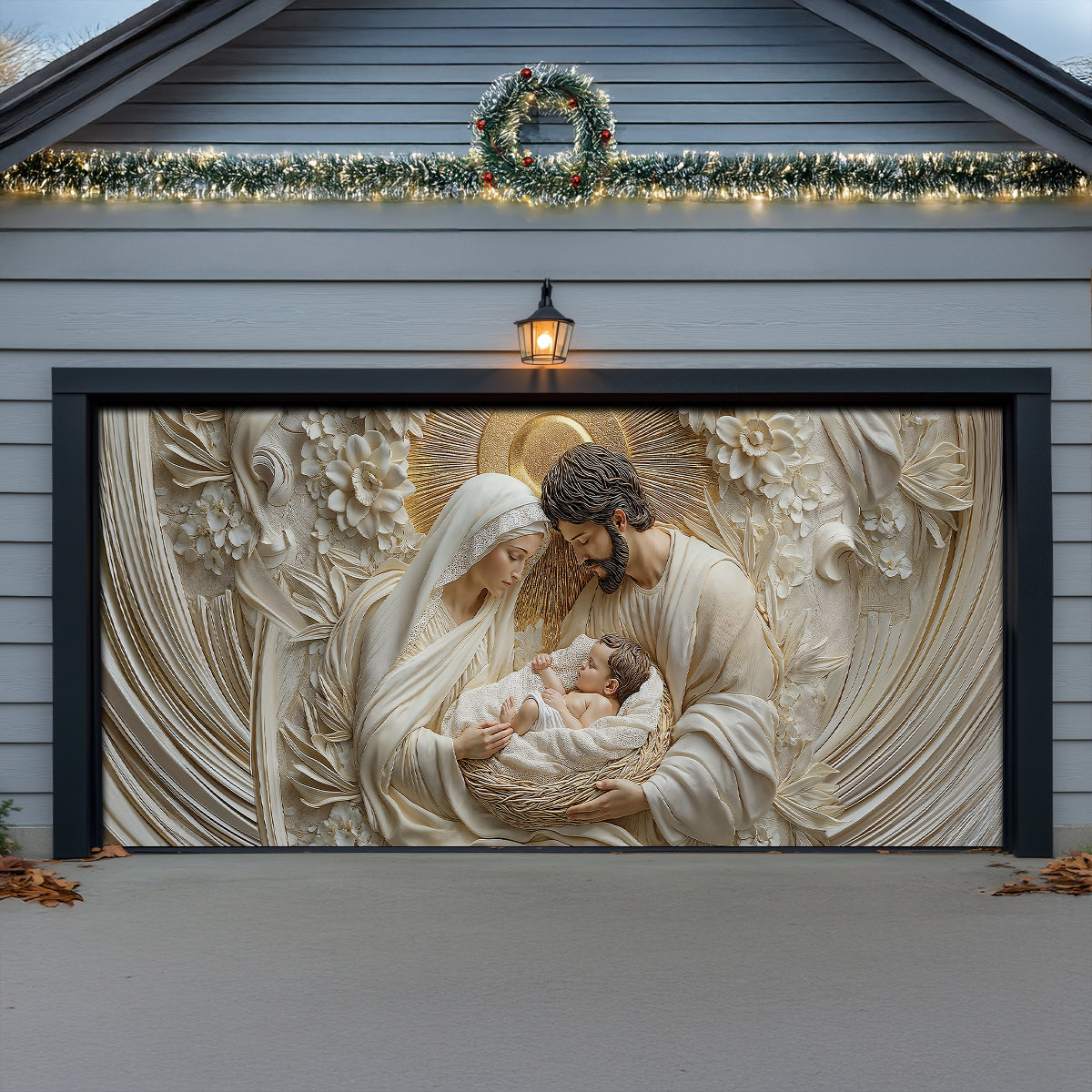 Shineful Garage Door Banner Decoration - Holy Family