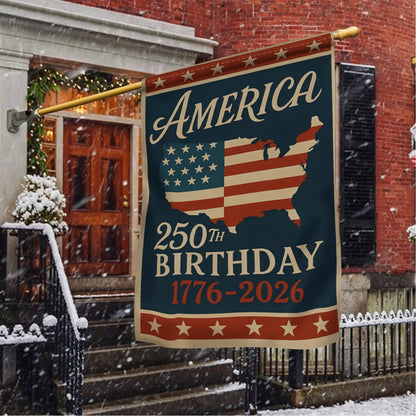 Shineful House Flag 30" x 40" - Celebrating 250 Years of America
