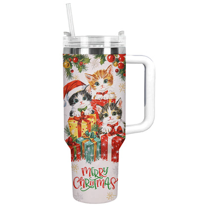 Shineful Tumbler Gift-Giving Christmas Kitten
