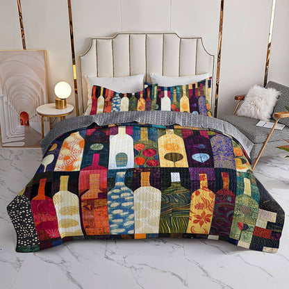 Shineful All Season Quilt 3-Piece Set Captivating Wine