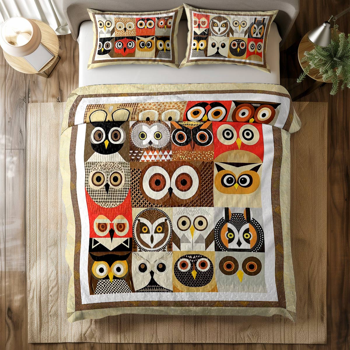 Shineful All Season Quilt 3-Piece Set Owl Jamboree