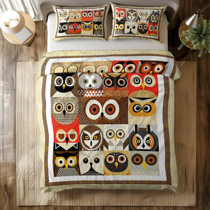 Shineful All Season Quilt 3-Piece Set Owl Jamboree