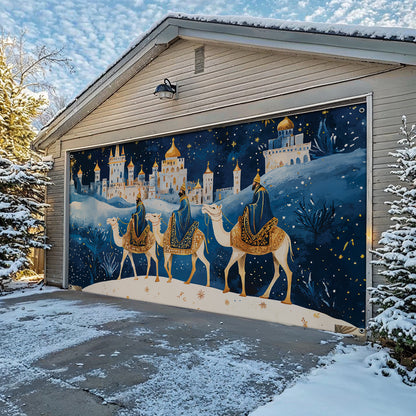 Shineful Garage Door Banner Decoration Three Kings